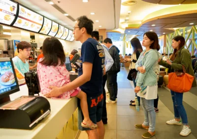 McDonald's is the world's largest chain of hamburger fast food restaurants