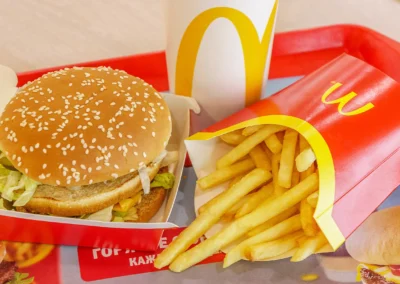 Big Mac hamburger menu in McDonald
