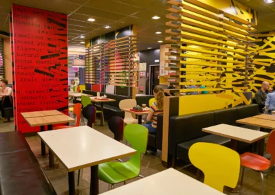 interior shot of McDonald's restaurant